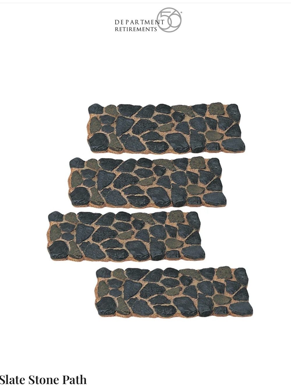 Department 56 Village Accessories Slate Stone Path Straight Set Of 4 (2 boxes) - Picture 6 of 6
